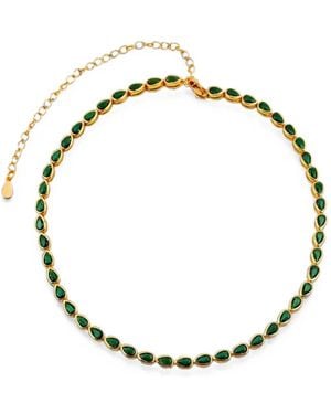 Lady D World Pear-Cut Crystal Choker - Metallic