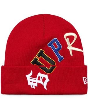 Supreme X New Era Arc Beanie Hat - Red