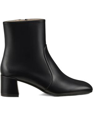 Stuart Weitzman Maeve Zip Square-Toe Ankle-Boots - Black