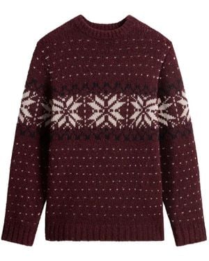 Woolrich Jersey De Punto Fair Isle - Rojo
