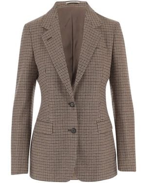 Tagliatore Houndstooth-Pattern Blazer - Brown