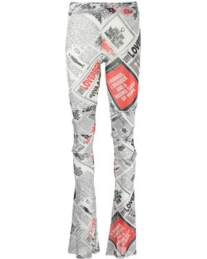 Charles Jeffrey Pantaloni Skinny Con Stampa - Nero