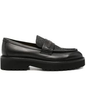 Doucal's Philadelphia Rs Loafers - Black