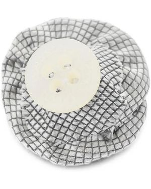 Corneliani Silk-Embroidered Lapel Pin - White
