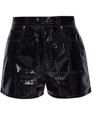 CASABLANCA Faux-Leather Shorts - Black