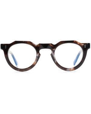 Lesca Pica Tortoiseshell-Effect Glasses - Brown