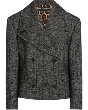 Dolce & Gabbana ストライプ ダブルジャケット - ブラック