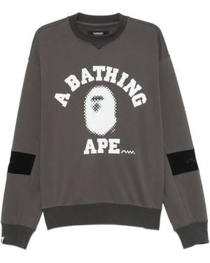 A Bathing Ape Crewneck Sweatshirt - Gray
