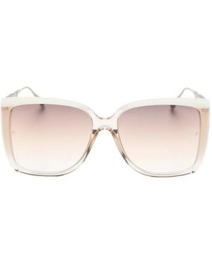 Linda Farrow Helena Square-Frame Sunglasses - Pink