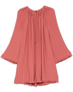 Lanvin プリーツ ドレス - レッド