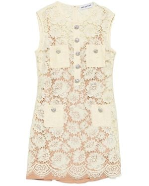 Self-Portrait Robe Sans Manches - Neutre