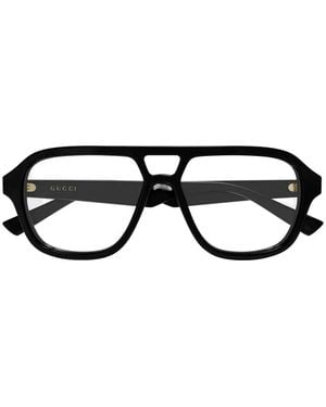 Gucci Pilot-Frame Glasses - Black