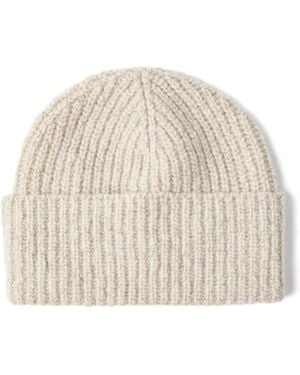 Brunello Cucinelli Bonnet En Maille À Design Nervuré - Neutre