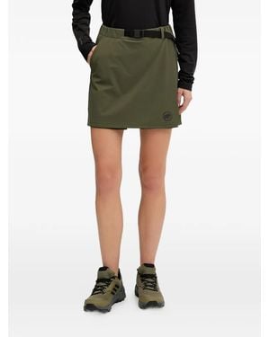 Mammut Falda Corta Con Logo Estampado - Verde
