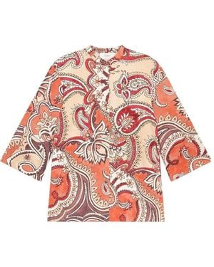 Maliparmi Hippie Lotus Blouse - Red