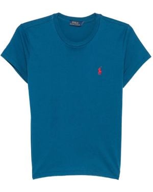 Polo Ralph Lauren T-Shirt Met Geborduurd Logo - Blauw