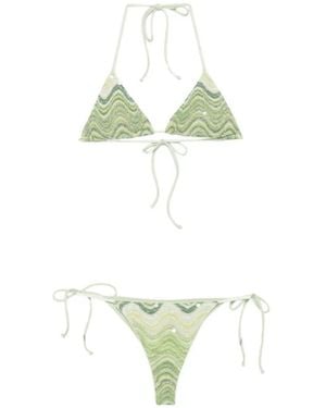 MC2 Saint Barth Bikini Con Lentejuelas - Verde
