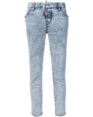 DSquared² Skinny Acid Washed Jeans - Blue