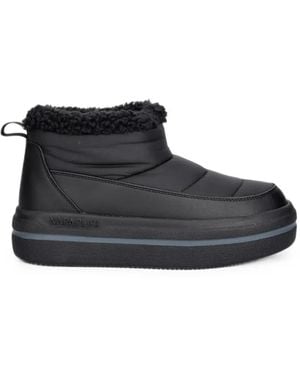 Napapijri Glacier Quilted Shearling-Trim Boots - Black