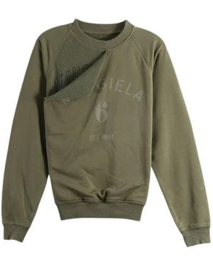 MM6 by Maison Margiela Double-Layer Sweatshirt - Green