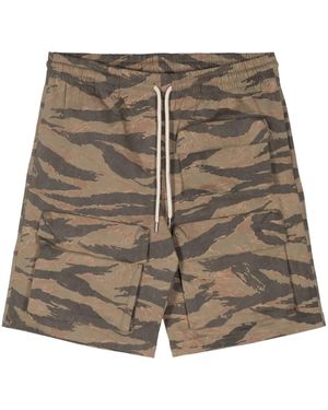 MOUTY Nate Camouflage-Print Shorts - Natural