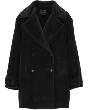 Lorena Antoniazzi Doppelreihiger Mantel - Schwarz