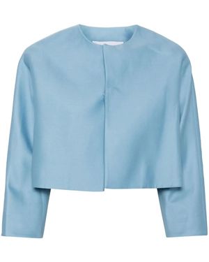 Dice Kayek Cropped-Jacke - Blau