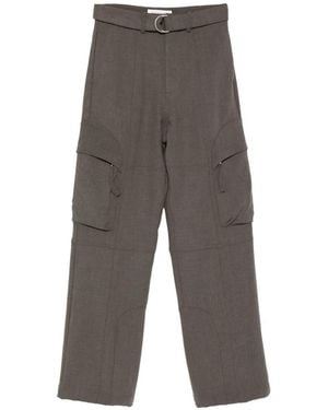 Frankie Shop Kelly Belted Cargo Pants - Gray