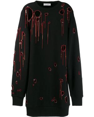 Faith Connexion Chain-Embellished Sweatshirt - Black