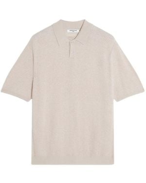 Maison Kitsuné Knitted Polo Shirt - White