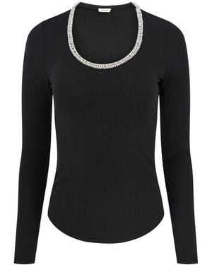 Jonathan Simkhai Janay Ribbed Top - Black