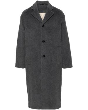 Séfr Notched-Lapels Single-Breasted Coat - Black