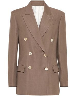 Brunello Cucinelli モニーレディテール ジャケット - ブラウン