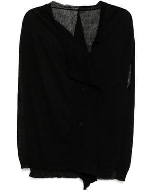 Yohji Yamamoto Draped Cardigan - Black