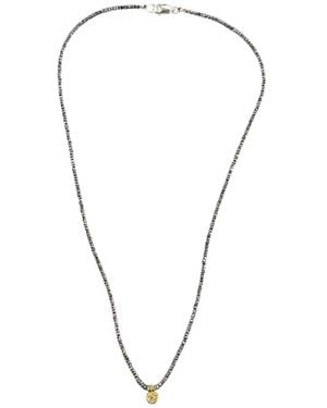 Madison Star-Charm Beaded Necklace - Black