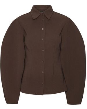 ROTATE BIRGER CHRISTENSEN Camisa de manga farol - Marrón
