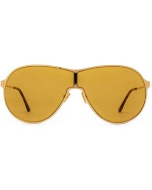 Tom Ford Lunettes De Soleil Gaia À Monture Pilote - Metallic