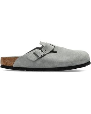 Birkenstock Boston Suede Mules - White
