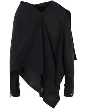 Issey Miyake All Squares Asymmetric Top - Black