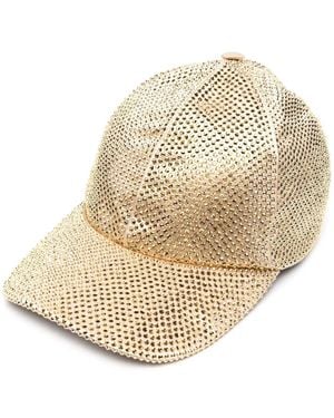 Prada Embellished Duchesse Baseball Cap - Natural