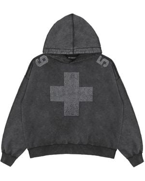 MISBHV Embellished-Cross Hoodie - Black