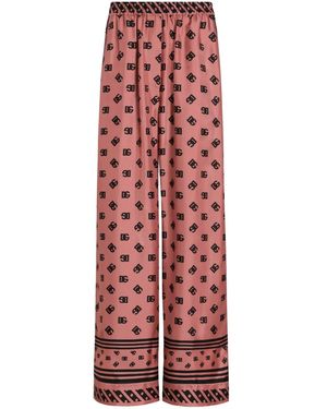 Dolce & Gabbana ロゴ ワイドパンツ - レッド