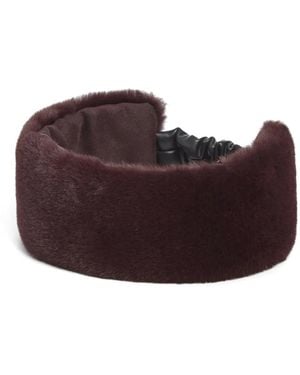Apparis Eleni Faux-Fur Headband - Brown