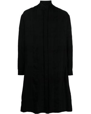 Julius Longline Button-Up Shirt - Black