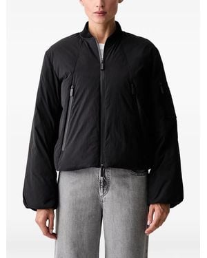 ARMANI EXCHANGE Zip-Up Bomber Jacket - Black