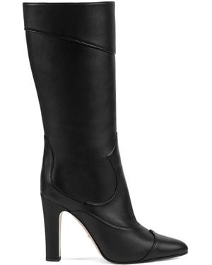 Gucci Pointed-Toe Knee-High Boots - Black