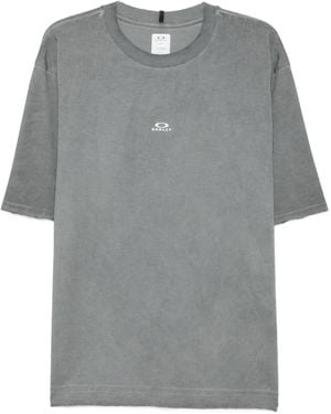 Oakley Latitude Vei Logo-Print T-Shirt - Grey