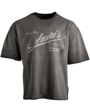 Amiri T-Shirt Quality Goods À Logo Imprimé - Grey