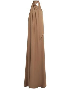 ‎Taller Marmo Astor Halterneck Maxi Dress - Natural