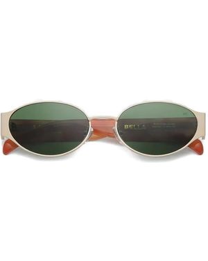 A.Kjærbede Bella Geometric-Frame Sunglasses - Green